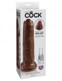 Фаллоимитатор на присоске необрезанный King Cock 9 Uncut Cock, мулат (25.4, Ø 4.6 см)