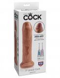 Фаллоимитатор на присоске необрезанный King Cock 7 Uncut Cock, загорелый (19, Ø 4.6 см)