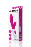 ВИБРАТОР С КЛИТОРАЛЬНЫМ СТИМУЛЯТОРОМ TOYFA A-TOYS AREA, СИЛИКОН, РОЗОВЫЙ (19.5, Ø 3.3 см)