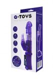 ВИБРАТОР С КЛИТОРАЛЬНЫМ СТИМУЛЯТОРОМ TOYFA A-TOYS, ФИОЛЕТОВЫЙ  (22, Ø 3.2 см)