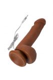 ВИБРАТОР TOYFA REALSTICK ELITE MULATTO, РЕАЛИСТИЧНЫЙ, НА ПРИСОСКЕ,  13 СМ