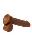 ВИБРАТОР TOYFA REALSTICK ELITE MULATTO, РЕАЛИСТИЧНЫЙ, НА ПРИСОСКЕ, 16 СМ