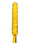 Нереалистичный фаллоимитатор Sexus Glass, Стекло, Желтый, 19 см