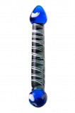 Нереалистичный фаллоимитатор Sexus Glass, Стекло, Синий, 20 см