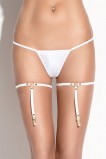 ПОДВЯЗКИ С ПАЖАМИ ДЛЯ ЧУЛОК ME SEDUCE QUEEN OF HEARTS PURE, БЕЛЫЙ, S/M