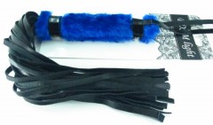 Нежная плеть с синим мехом BDSM Light, 43 см