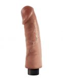PipeDream King Cock 9 Вибромассажер 3в1 на съемной присоске Vibrating Cock загорелый (22.8, Ø 5.3 см)