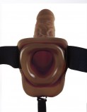 Фаллопротез  Fetish Fantasy Series 9 Vibrating Hollow Strap-On with Balls, 24 см