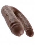 King Cock  U-Shaped Large Double Trouble Фаллоимитатор-реалистик двусторонний коричневый (44, Ø 3.3 - 4.3 см)