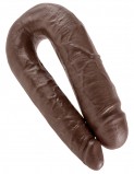 King Cock  U-Shaped Large Double Trouble Фаллоимитатор-реалистик двусторонний коричневый (44, Ø 3.3 - 4.3 см)