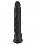 PipeDream King Cock 14 Фаллоимитатор-гигант с мошонкой на присоске чёрный (35.6, Ø 6 см)