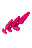НАБОР АНАЛЬНЫХ ВТУЛОК TOYFA POPO PLEASURE, СИЛИКОН, РОЗОВЫЙ, 3 ШТ.