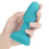 Вибровтулка b-Vibe Rimming Petite с имитацией римминга, голубая (12.4, Ø 3 см)