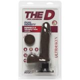 Вибростимулятор-реалистик The D™ - Perfect D Vibrating 7 - Chocolate, 17.78 см