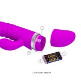 PrettyLove Tracy Вибромассажер с клиторальным отростком и нежной поверхностью (18.8, Ø 3.5 см)