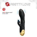 Роскошный рельефный вибромассажер с вакуумным клиторальным отростком Baile PrettyLove Liberators
