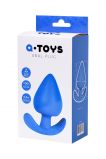 АНАЛЬНАЯ ПРОБКА A-TOYS BY TOYFA, СИЛИКОН, СИНЯЯ (8.3, Ø 4.1 см)