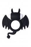 ЭРЕКЦИОННОЕ КОЛЬЦО НА ПЕНИС JOS COCKY DEVIL, СИЛИКОН, ЧЁРНЫЙ, 8,5 СМ