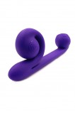 Cупер ХИТ!!! Вибромассажер для двойной стимуляции Snail Vibe фиолетовый (24, Ø 3.5 см)