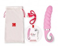 Анатомический витой вибратор Fun Toys Gjack 2 розовый (22, Ø 3.7 см)