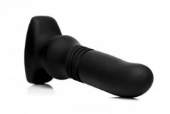 Вибратор с поступательными движениями Silicone Vibrating & Thrusting Plug with Remote Control (17.1, Ø 4.6 см)