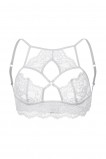 Бралетт кружевной удлиненный Erolanta Lingerie Collection, белый (размер 42-44)