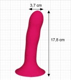 Фаллоимитатр на присоске с двойной плотностью Hitsens 4 Pink  (17.5, Ø 3.5 см)