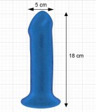 Фаллоимитатр на присоске с двойной плотностью Hitsens 1 Blue (18, Ø 5 см)
