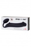Безремневой нереалистичный страпон Strap-on-me чёрный (XL - 25.5, Ø 4.5 см)
