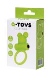 Виброкольцо на пенис A-Toys by TOYFA зеленое, Ø 3,1 см