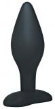 Анальная пробка силиконовая LARGE Black Velvets (12, Ø 4 см)