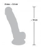 Фаллоимитатор реалистик Medical Silicone Dildo 18х3,5 см. Порвана коробка! Товар не поврежден!