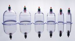 Master Series Набор для вакуумной стимуляции эрогенных зон Sukshen 6 Piece Cupping Set with Acu-Points