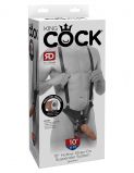 PipeDream King Cock 10'' Страпон+трусики-крепление на подтяжках загорелый (25, Ø 4.8 см)