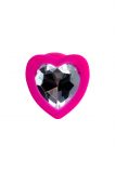 Анальная силиконовая втулка ToDo by Toyfa Diamond Heart розовая (7, Ø 2 см)