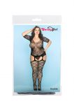 Костюм-сетка и стринги Candy Girl Kookie черные (размер 2XL)