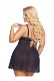 Комбинация и стринги SoftLine Collection Berta, синий (размер XL)