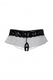 Эротические трусики-юбочка Erolanta Lingerie Collection из стрейч-сетки, черные (размер 50-52)