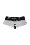 Эротические трусики-юбочка Erolanta Lingerie Collection из стрейч-сетки, черные (размер 42-44)