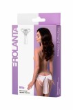 Эротические трусики Erolanta Lingerie Collection из стрейч-сетки с бантом, белые (размер 54-56)