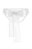 Эротические трусики Erolanta Lingerie Collection из стрейч-сетки с бантом, белые (размер 50-52)