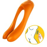 Универсальный массажер для пар Satisfyer Candy Cane оранжевый