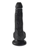 PipeDream King Cock 6 Фаллоимитатор с мошонкой на присоске черный (15.2, Ø 3.8 см)