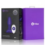 Вибровтулка b-Vibe Rimming Petite с имитацией римминга, фиолетовая(12.4, Ø 3 см)