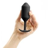 Профессиональная пробка для ношения B-vibe Snug Plug 3 - чёрная (12, Ø 3.5 см)