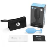 Профессиональная пробка для ношения B-vibe Snug Plug 3 - голубая (12, Ø 3.5 см)