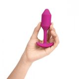 Пробка для ношения с вибрацией B-Vibe Snug Plug 2 розовая (11.4, Ø 3.4 см)