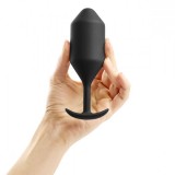 Пробка для ношения B-vibe Snug Plug 4 чёрная (14, Ø 4 см)
