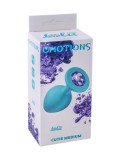 Анальная пробка Emotions Cutie Medium Turquoise light purple crystal (8, Ø 3.5 см)