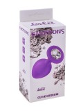 Анальная пробка Emotions Cutie Medium Purple clear crystal (8, Ø 3.5 см)